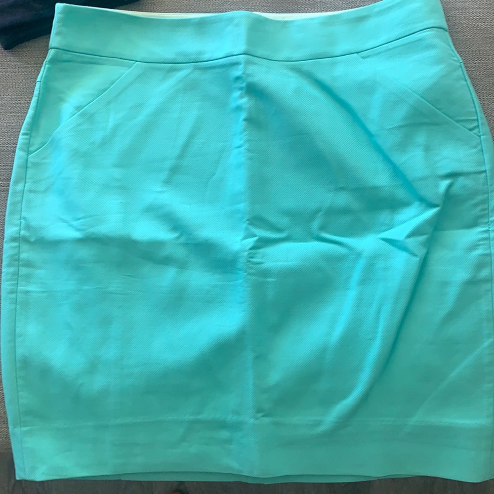 Jcrew Seafoam Pencil Skirt